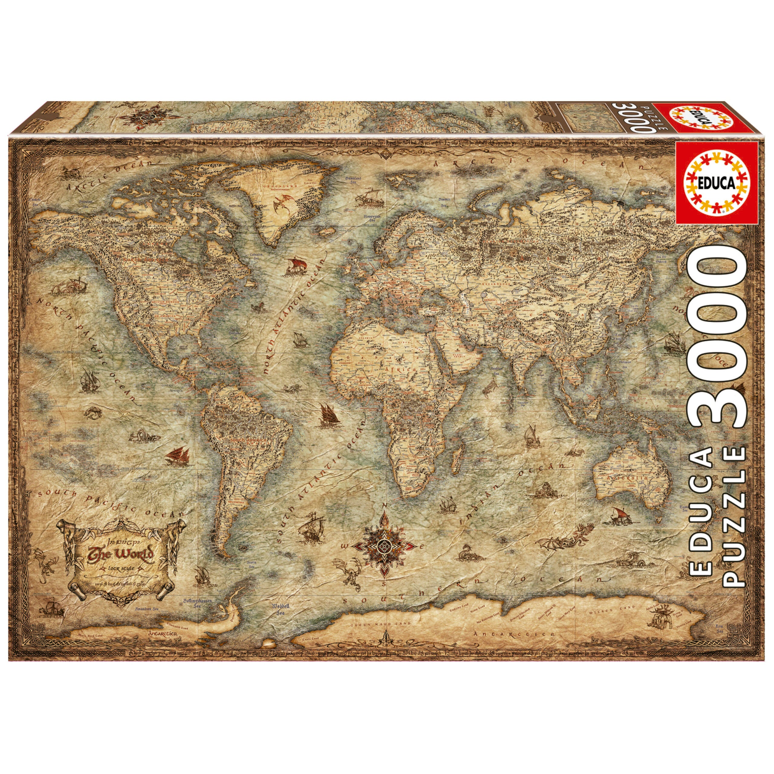 Puzzle Mappa del mondo 300 pezzi (160g) come gadget personalizzati su
