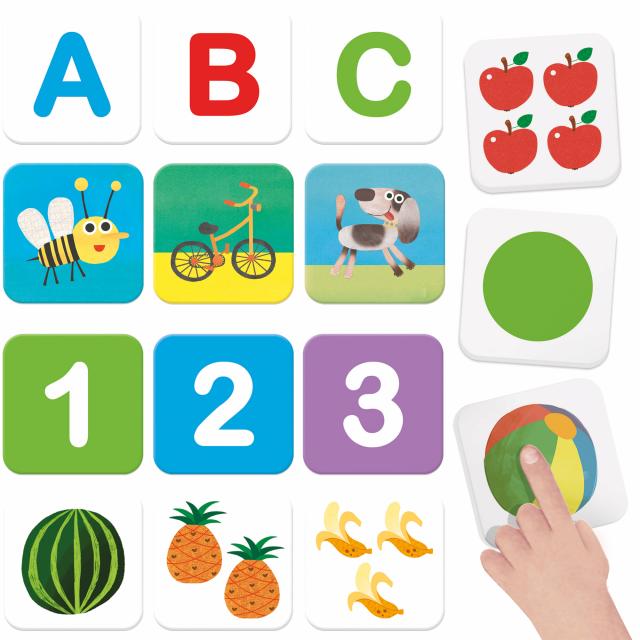 Primi Giochi Montessori - Headu - tessere alfabeto e numeri