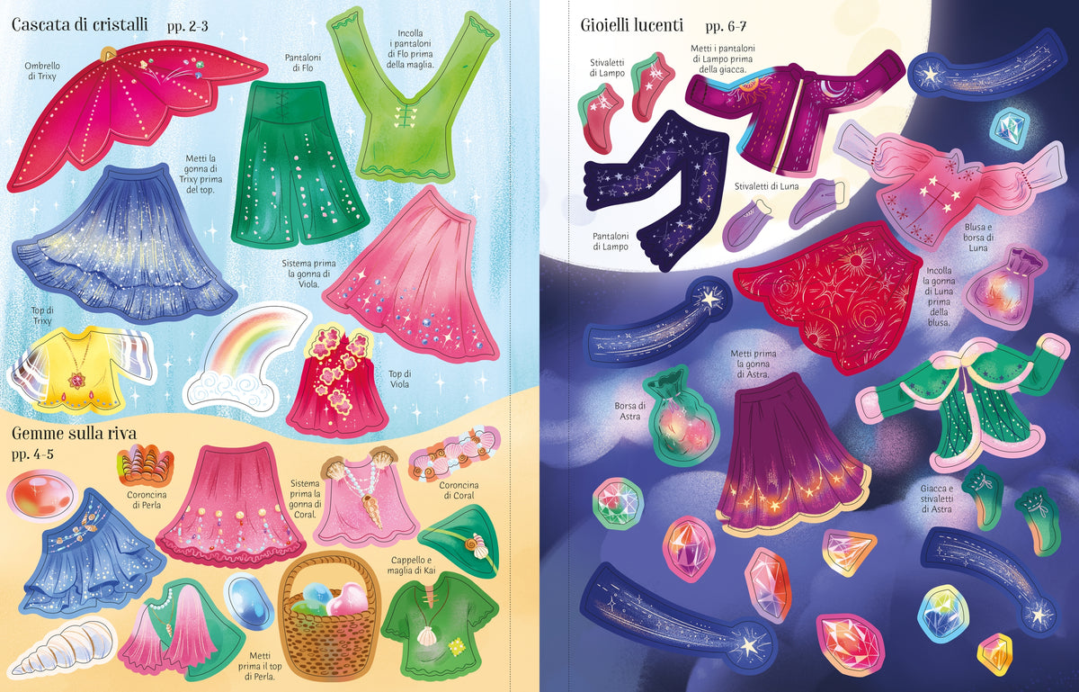 Vesto le bamboline - Le fate dei cristalli - Usborne - pagine interne
