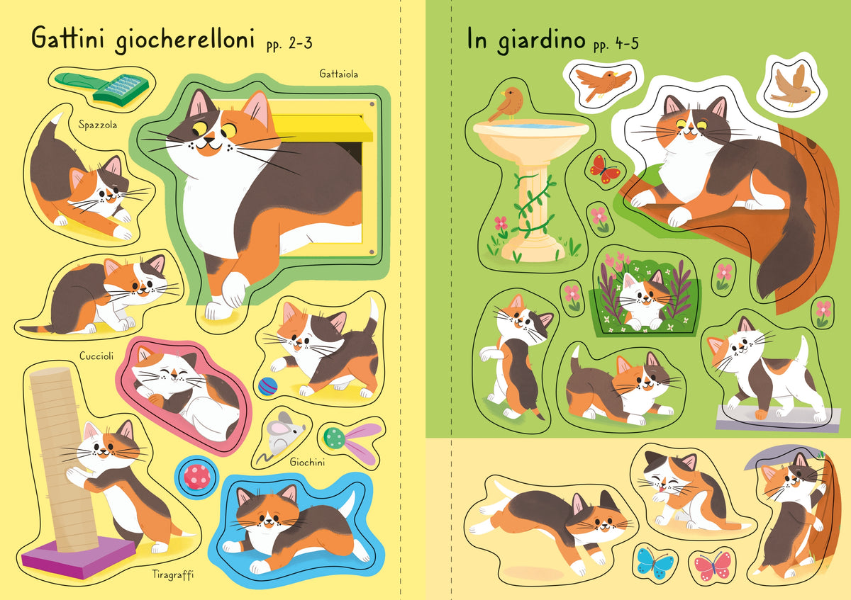 Piccoli libri con adesivi - Gatti e micini - Usborne - pagine interne