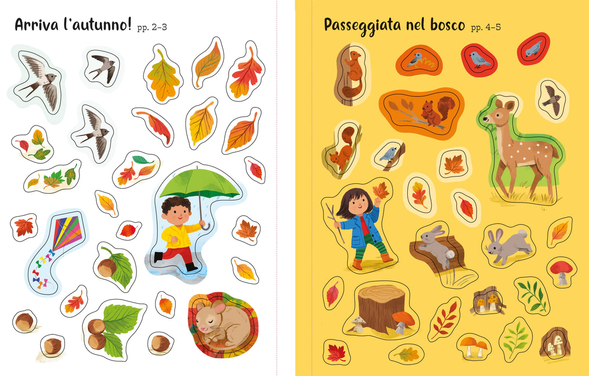 Libri con adesivi - Autunno - Usborne - pagine interne