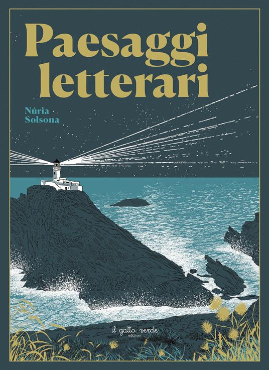 Copertina del libro Paesaggi letterari di Núria Solsona, Il Gatto Verde