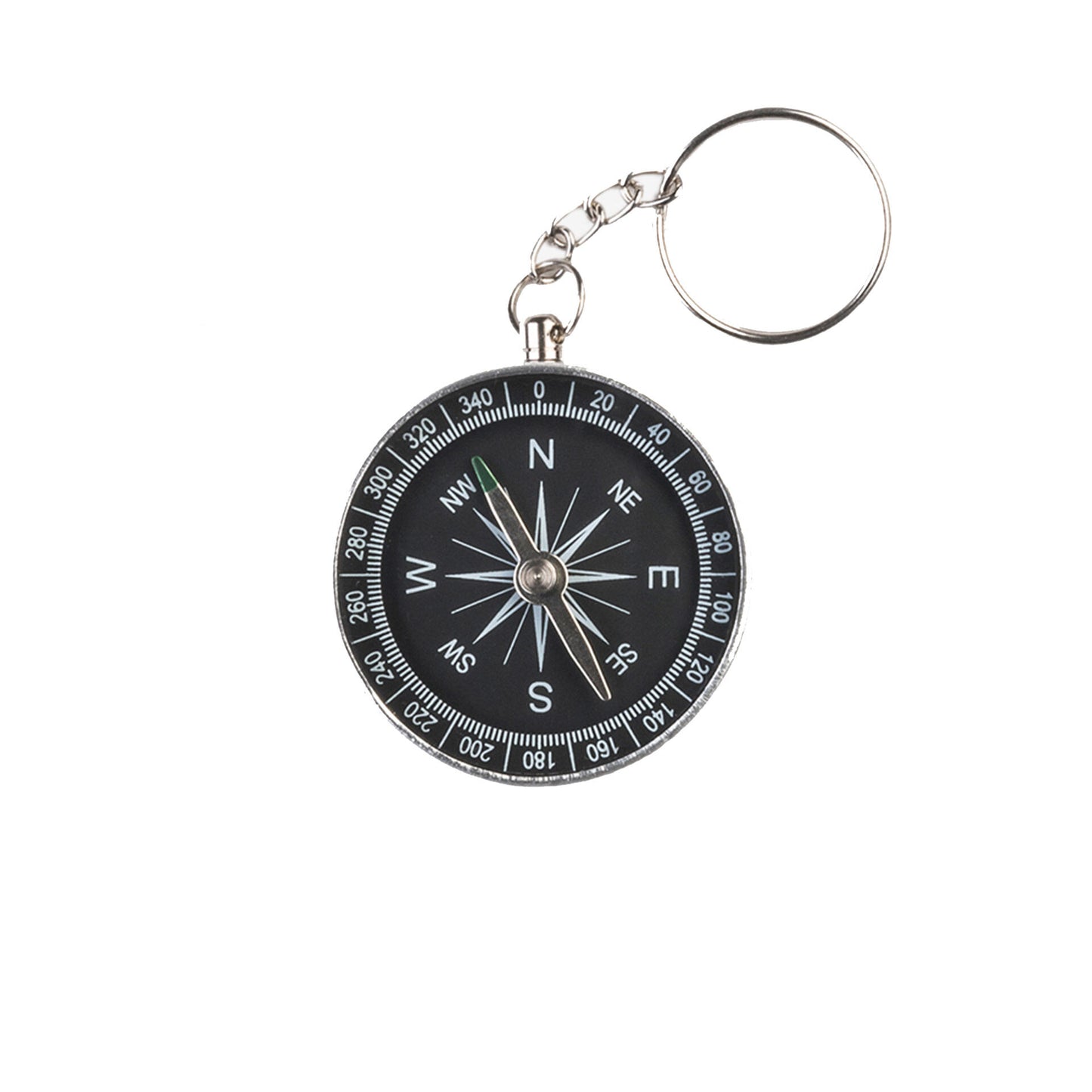 Bussola Portachiavi Compass Legami in alluminio con quadrante trasparente