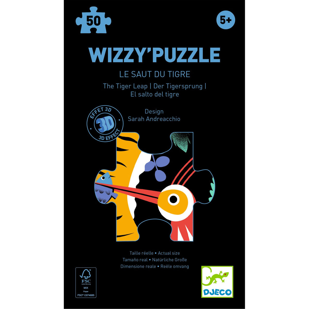 Wizzy Puzzle 3D Il Salto della Tigre - retro confezione