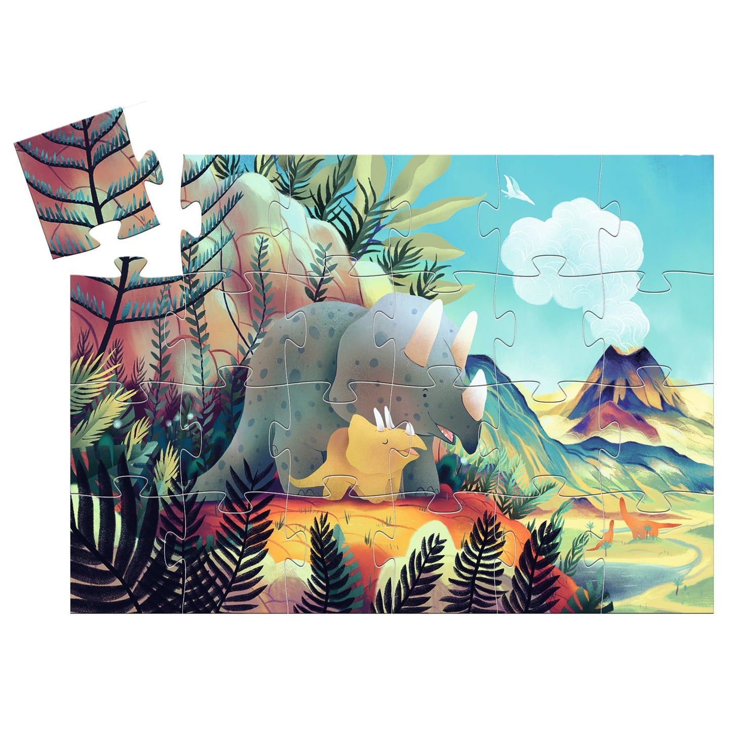 Puzzle Silhouette - Teo il dinosauro 24 pezzi - Centroscuola