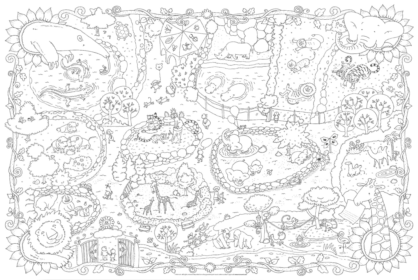 Monumi Colouring Poster XXL – Zoo - Centroscuola