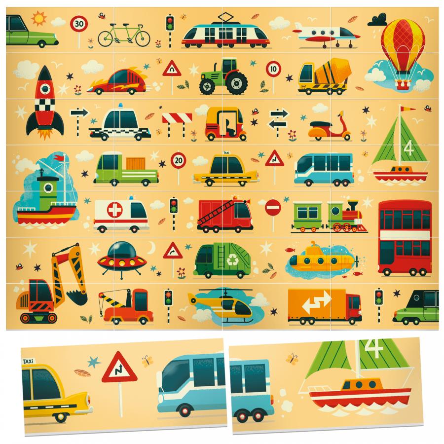 Domino Puzzle - Vehicles - Centroscuola