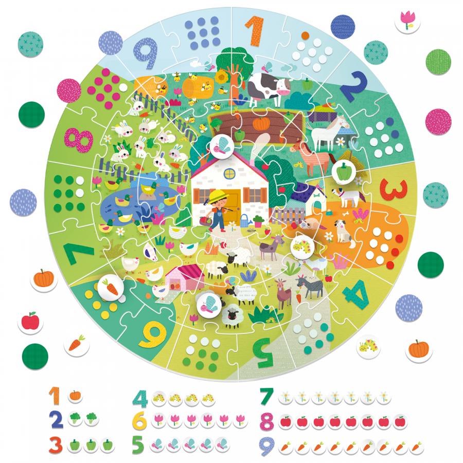 Giant Round Puzzle Numbers - Centroscuola