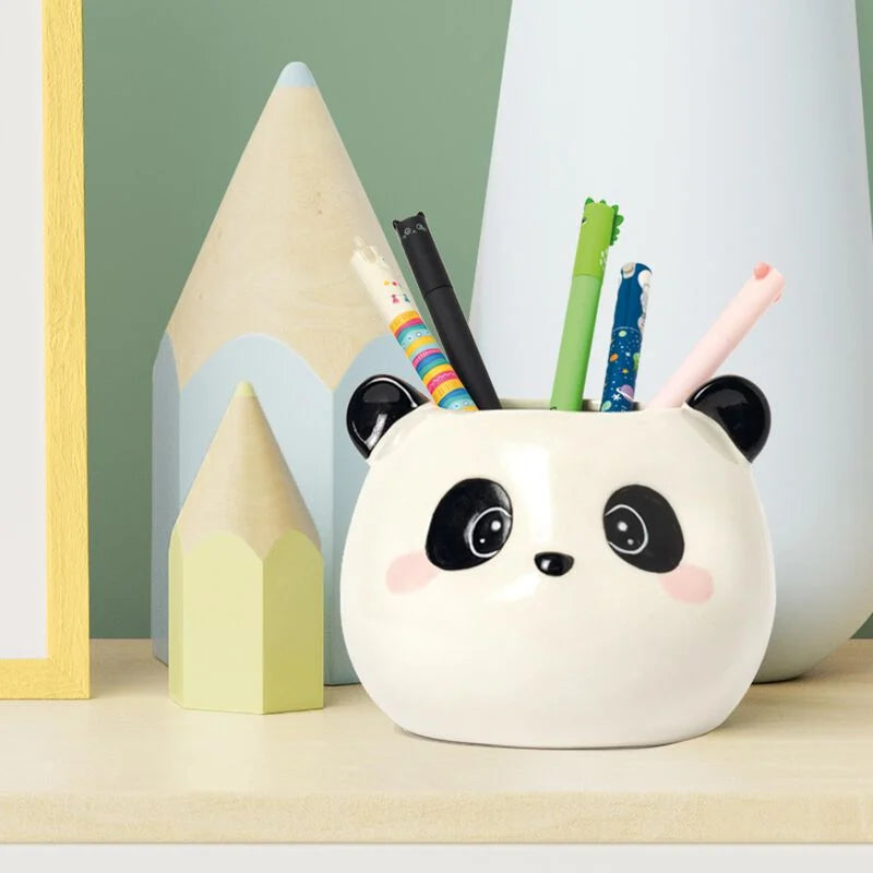 Portapenne in ceramica - Panda - Centroscuola