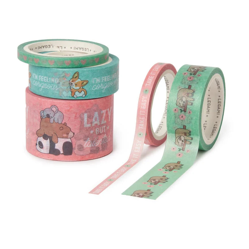Washi Tape 5 Nastri - Animali - Centroscuola