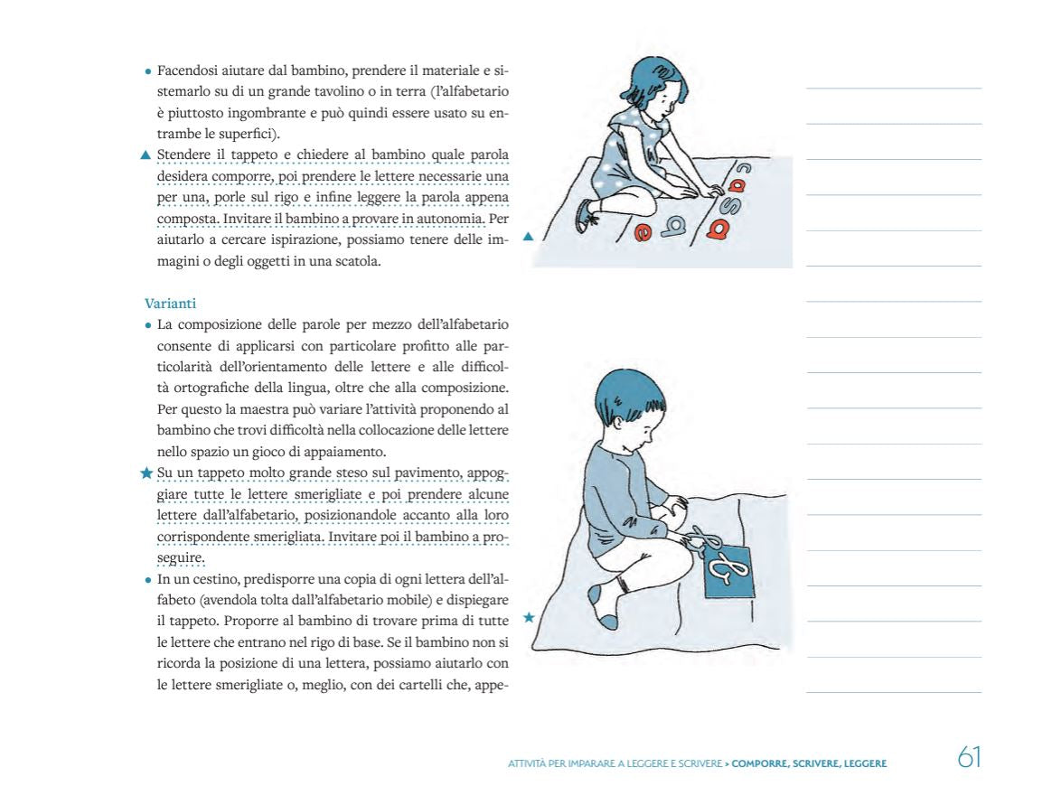 Album didattico Montessori - Attività per imparare a leggere e scrivere - Centroscuola