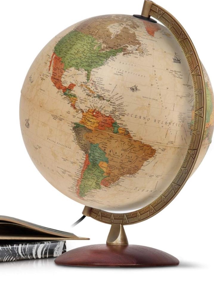 Globo Antiquus Base in legno 30 cm - Centroscuola