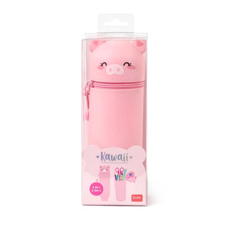 Astuccio Kawaii Piggy in silicone morbido 2 in 1 - Centroscuola