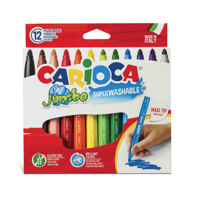 Pennarelli Jumbo Carioca 12pz Lavabili - Centroscuola