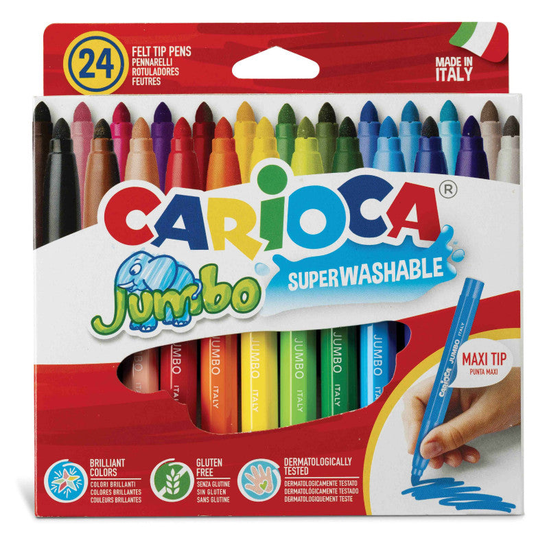 Pennarelli Jumbo Carioca 24pz Lavabili - Centroscuola