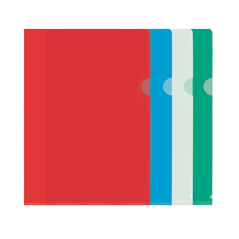 Cartellina in plastica trasparente a L formato A4 - Centroscuola