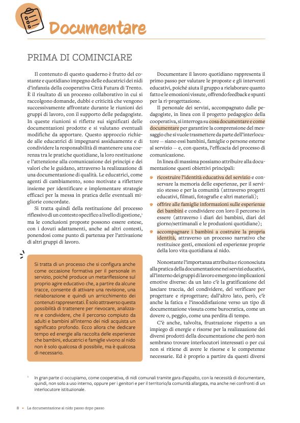 La documentazione al nido passo dopo passo - Centroscuola