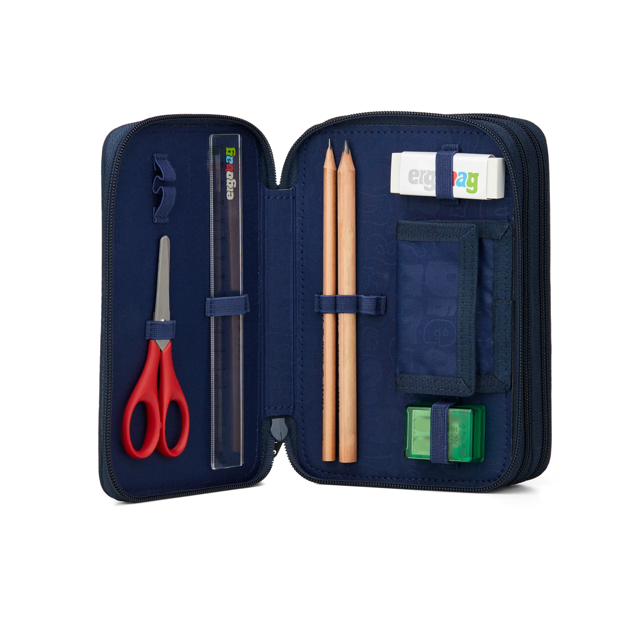 Astuccio Ergobag 3 Zip Maxi UnBearWater - contenuto - Centroscuola