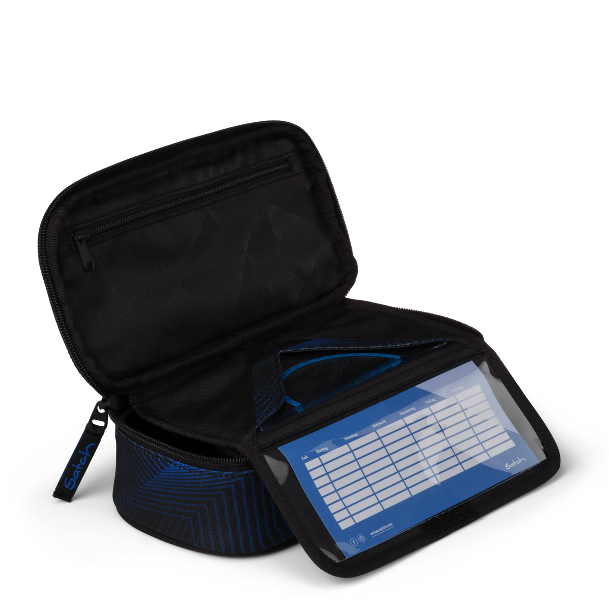 Astuccio Satch Ovale Rigido Seismic Blue - dettaglio organizer