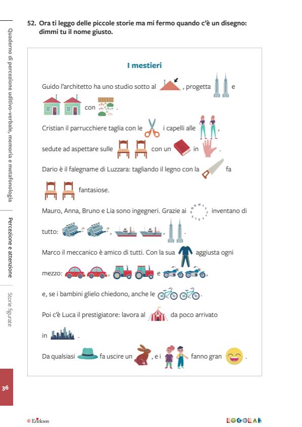 LOGOLAB - Quaderno di percezione uditivo-verbale, memoria e metafonologia - Centroscuola