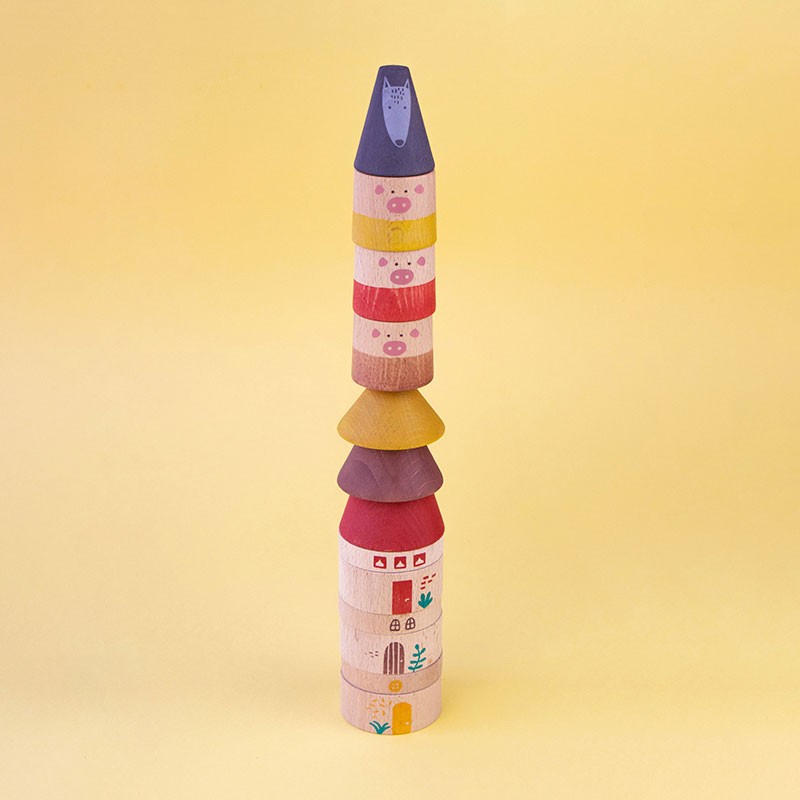 Wooden Toy - My three little pigs - Centroscuola