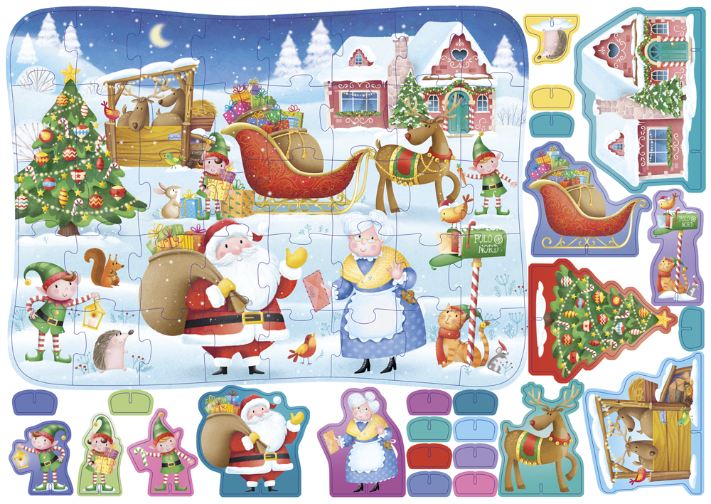 Nel paese di Babbo Natale - Libro & Puzzle - Centroscuola