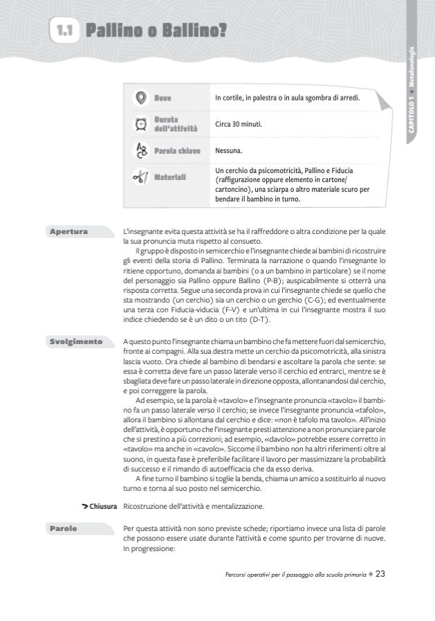 Percorsi operativi per il passaggio alla scuola primaria - Centroscuola