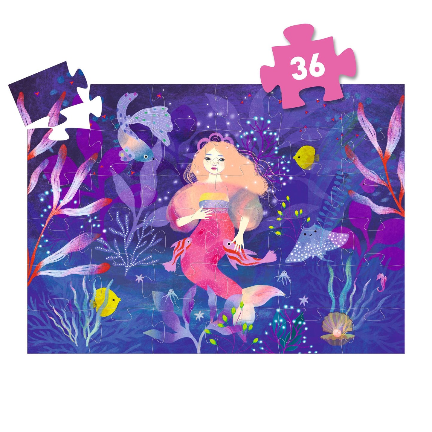 Puzzle silhouette - Ella la sirena 36 pezzi - Centroscuola