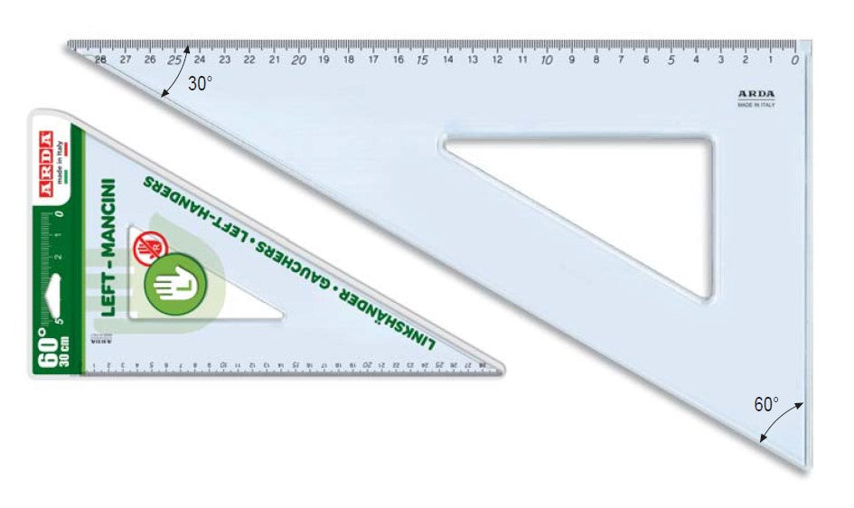Squadra per mancini 60° 30cm - Centroscuola