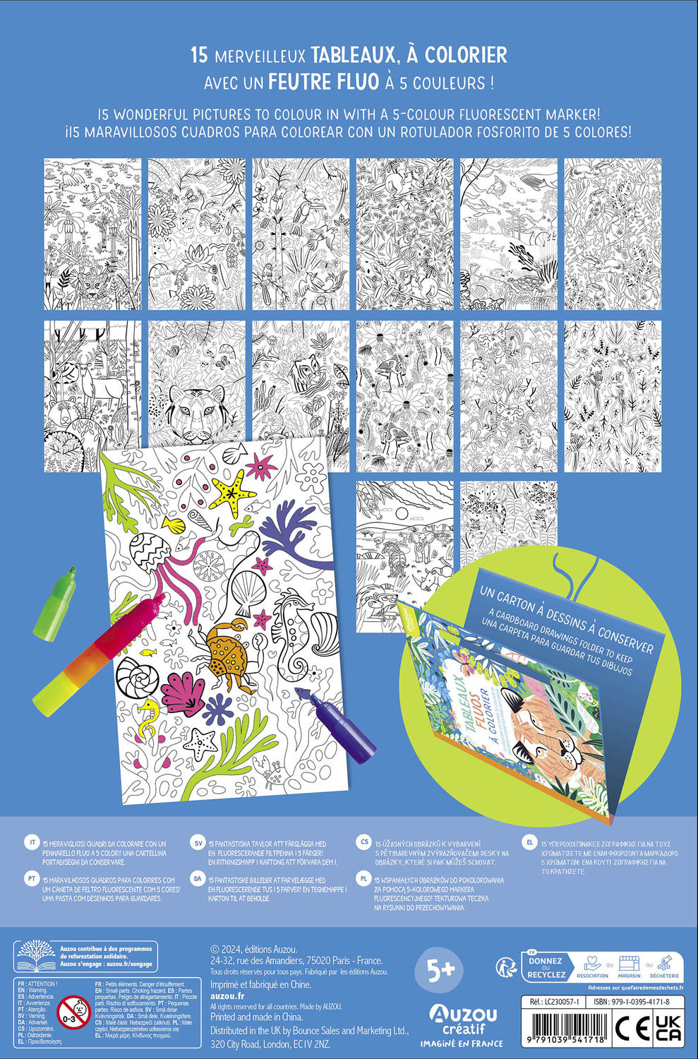 Tavole da colorare giganti fluo - Animali - Centroscuola