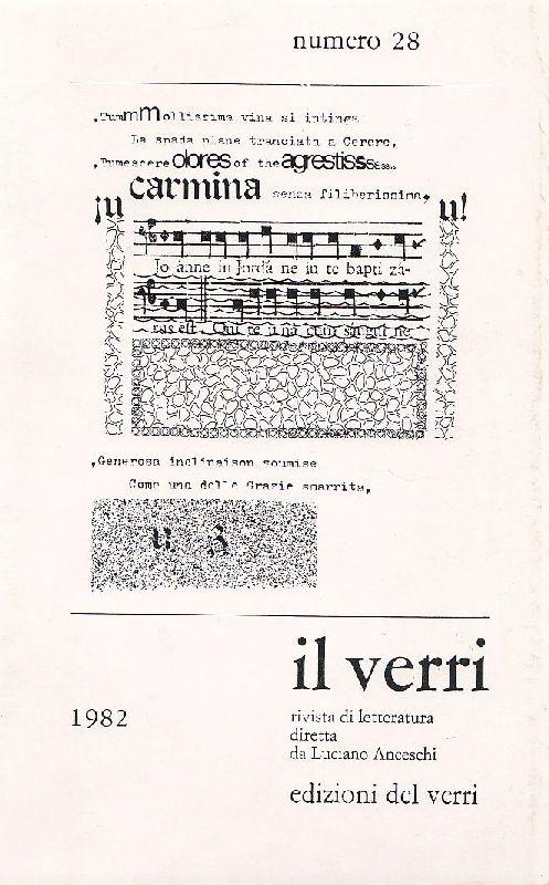 Rivista Il Verri - Sesta serie 1981 n 28 - Centroscuola