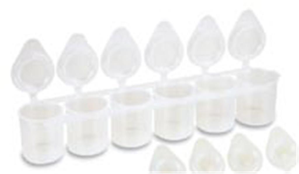 Vaschette portacolore da 25ml - striscia da 6 - Centroscuola