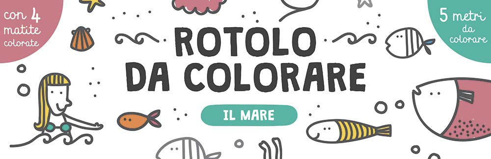 Rotolo da colorare - Il mare - Con 4 matite colorate - Centroscuola