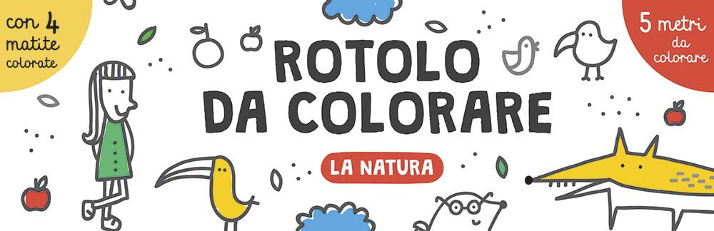 Rotolo da colorare - La natura - Con 4 matite colorate - Centroscuola
