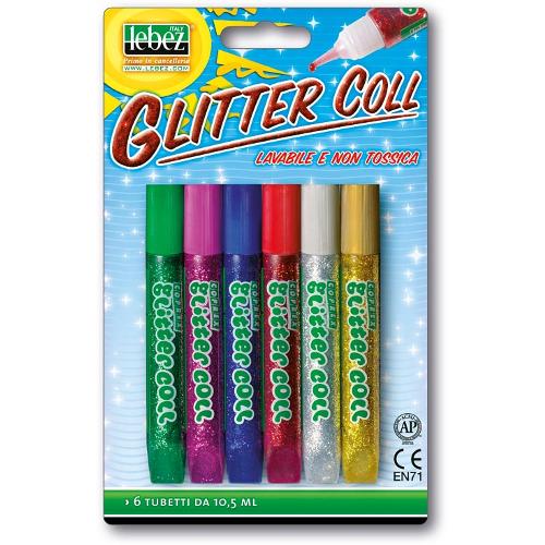 Colla glitter 10 ml 6 colori forti – Centroscuola