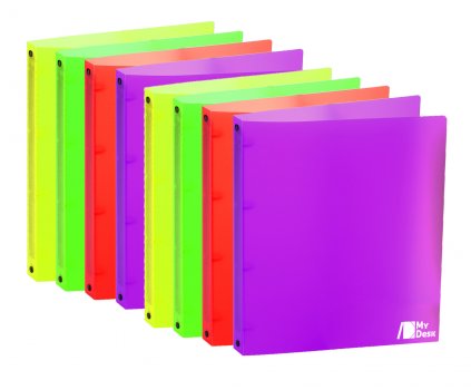 Copertina ad anelli A4 4 anelli diam 30 colori fluo - Centroscuola