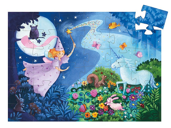 Puzzle silhouette - Fata e unicorno 36pz - Centroscuola