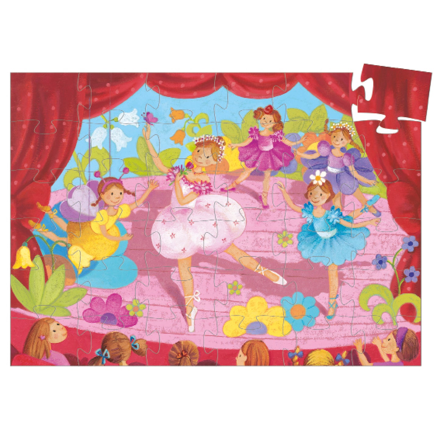 Puzzle silhouette - Ballerina con i fiori 36 pezzi - Centroscuola