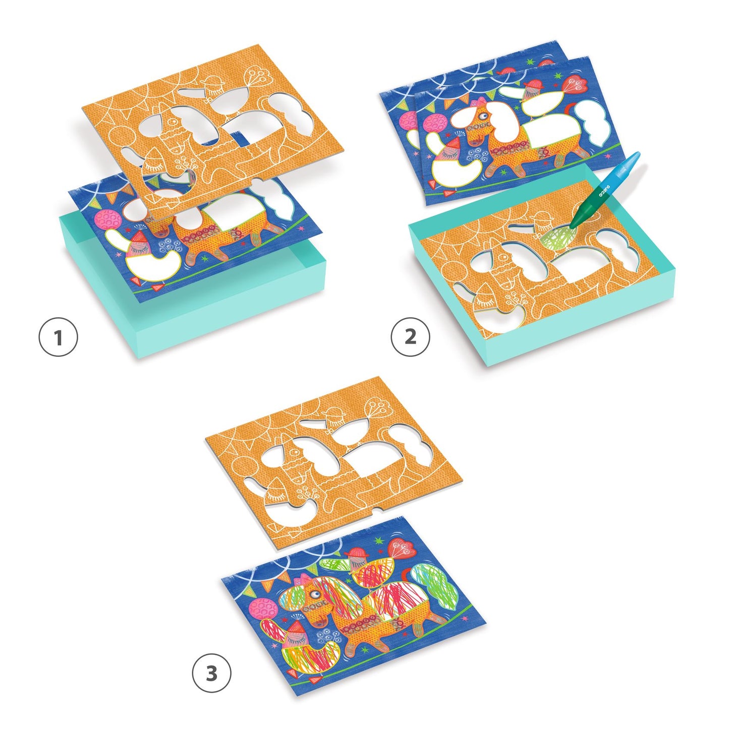 Stencil Color Stop - Tightrope walker and balls - Centroscuola