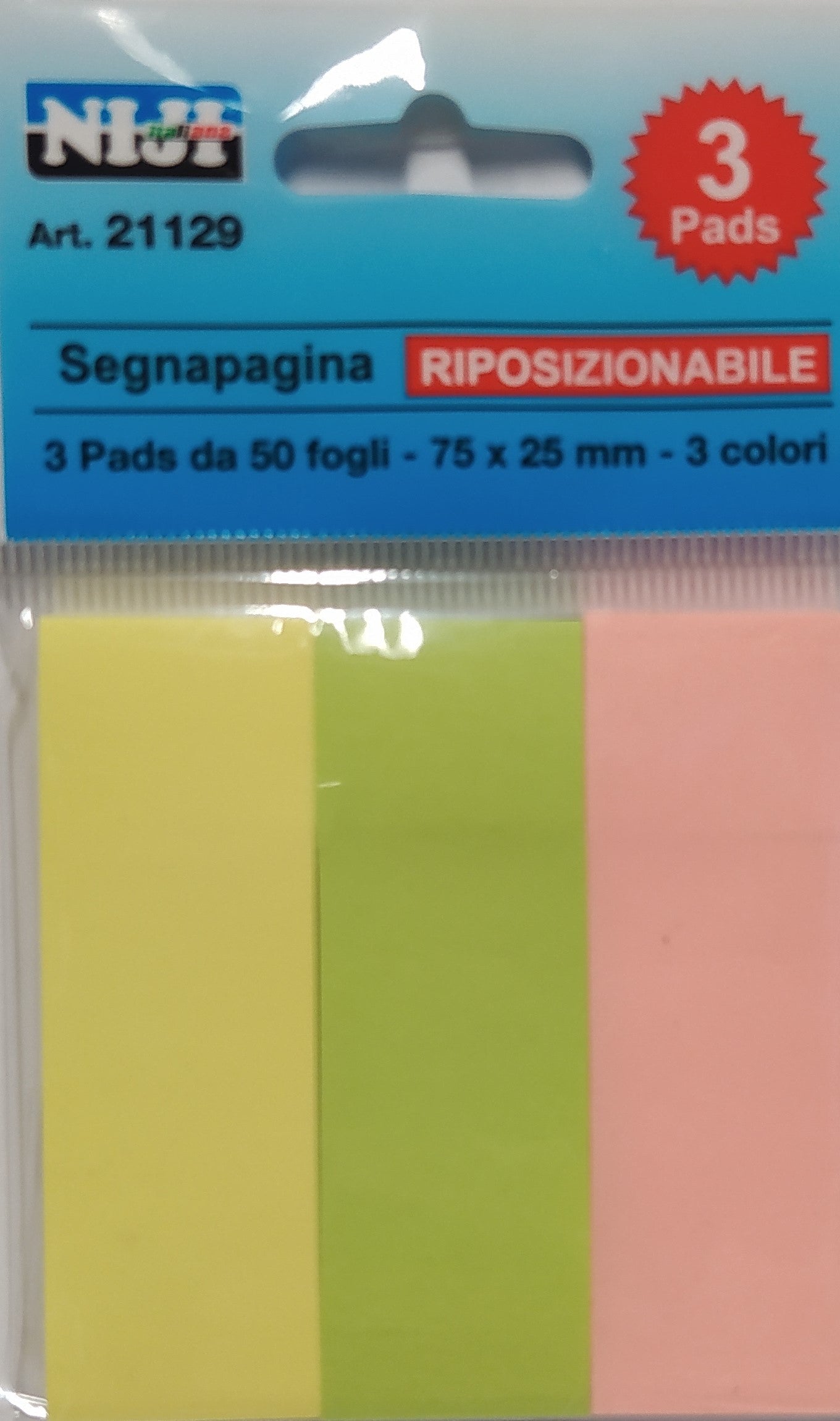 Segnapagine adesivo 3 colori neon - Centroscuola