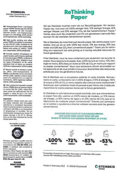 Carta Fotocopie Ecologica Classic White A4 - 500 fogli - Centroscuola