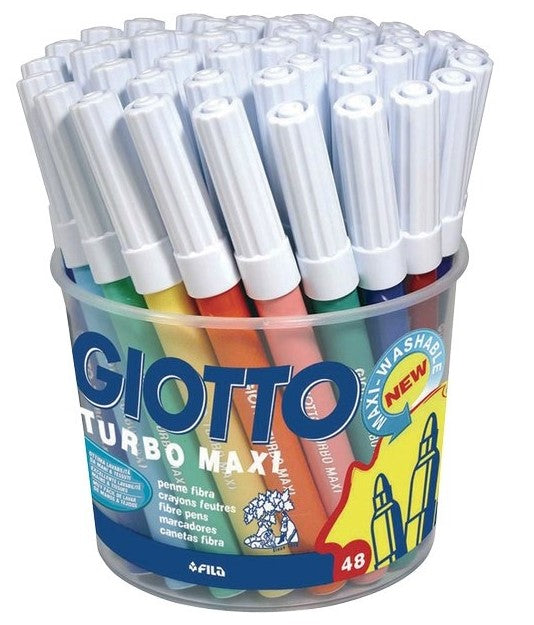 Pennarelli Giotto Turbomaxi barattolo 48pz - Centroscuola