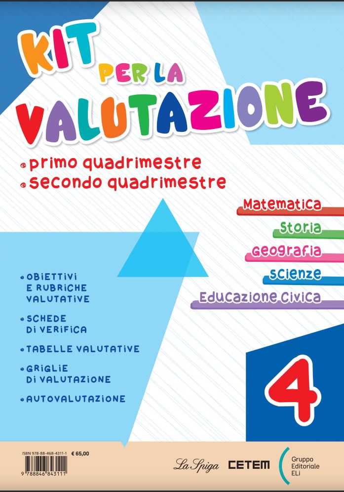 Kit per la valutazione 4 discipline - Manuale + 20 schede alunno - Centroscuola