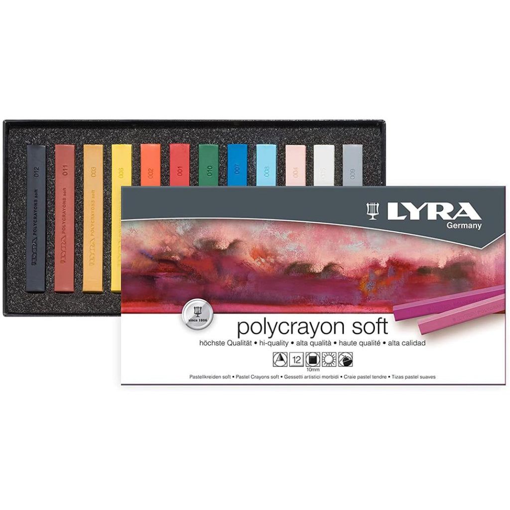 Gessetti polycrayons soft Lyra 12pz - Centroscuola