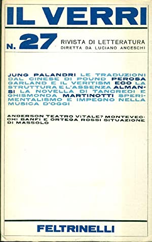 Rivista Il Verri - Quarta serie 1968 n 27 - Centroscuola