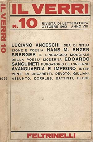 Rivista Il Verri - Nuova serie 1963 n 10 - Centroscuola