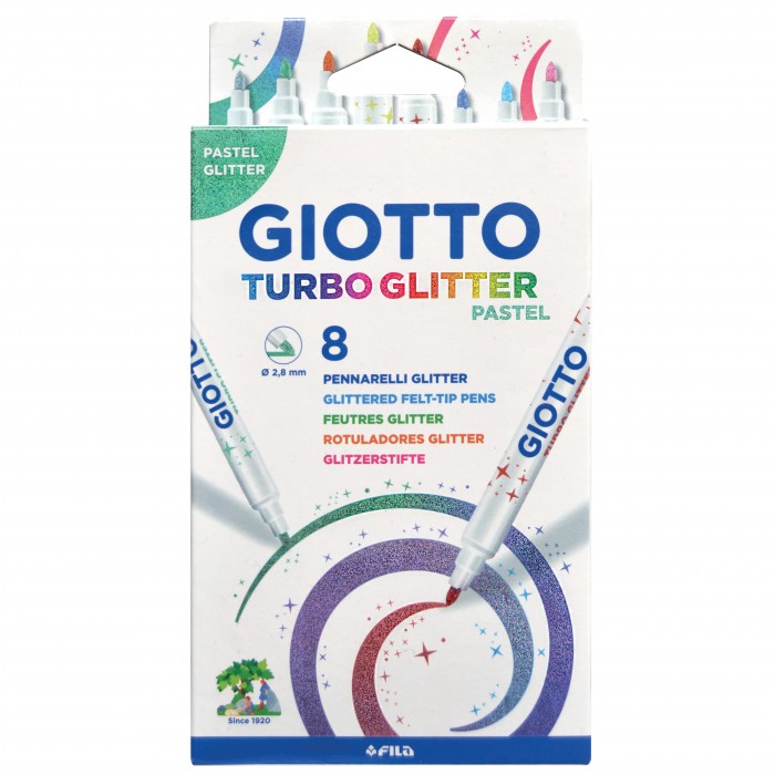 Giotto Turboglitter Pastel 8pz - Centroscuola