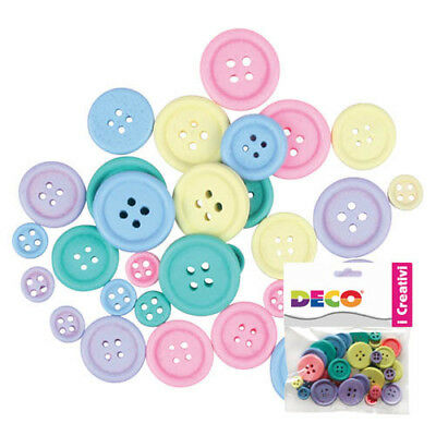 Bottoni in legno 30pz - Centroscuola