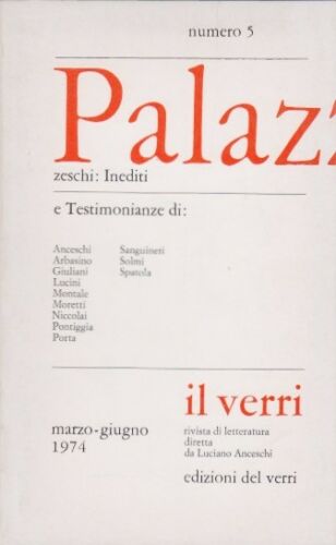 Rivista Il Verri - Quinta serie 1974 n 5-6 - Centroscuola
