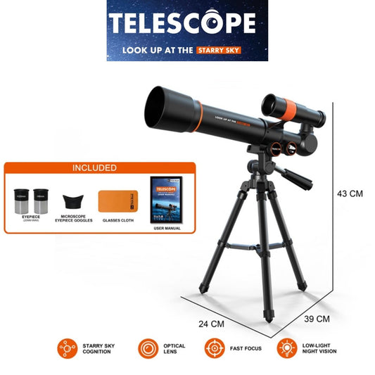 Telescopio astronomico con treppiede e accessori, Synapsys
